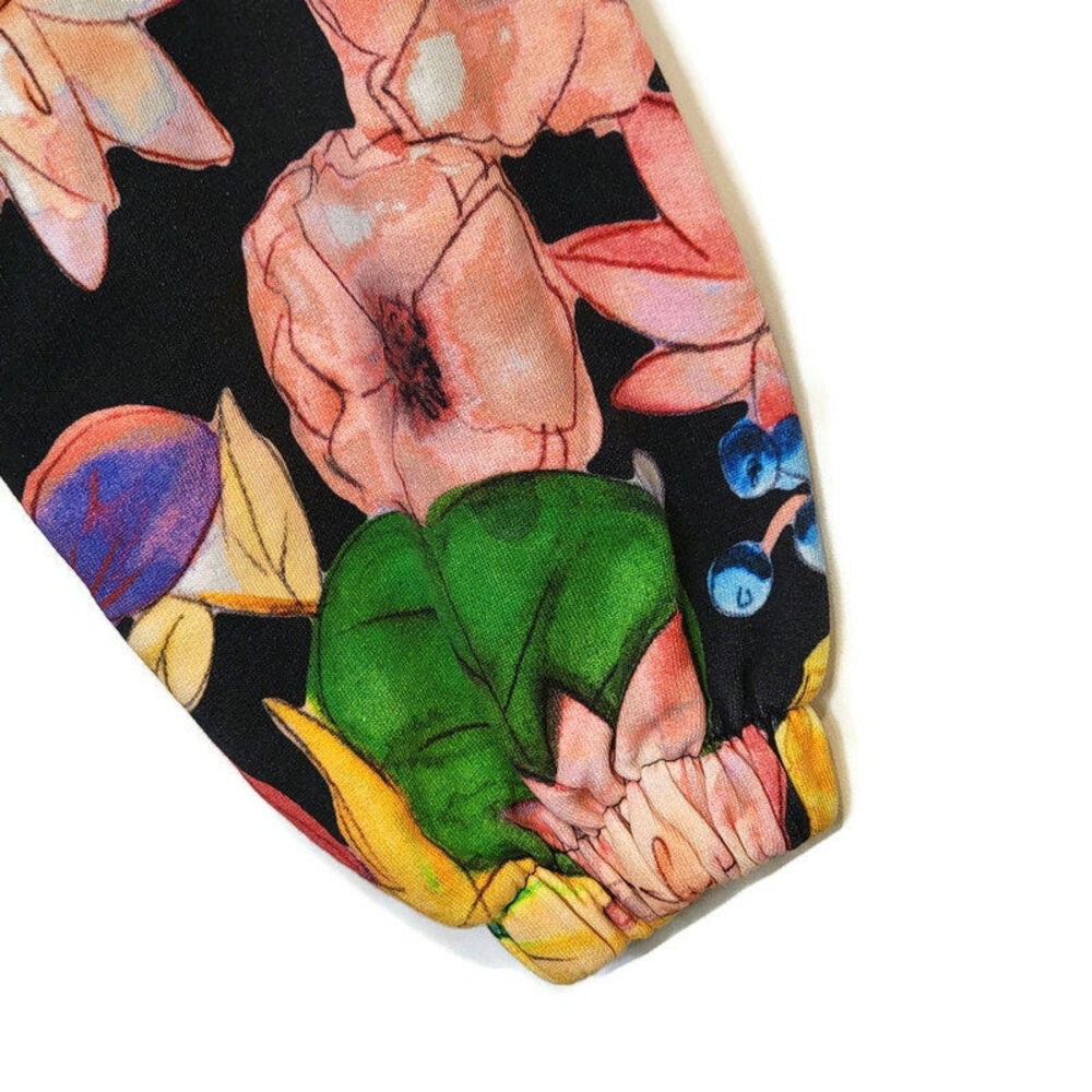 Desigual Floral Tropical Sweatshirt Hooded Kangaroo Front Pocket Lightweight S - Picture 5 of 15